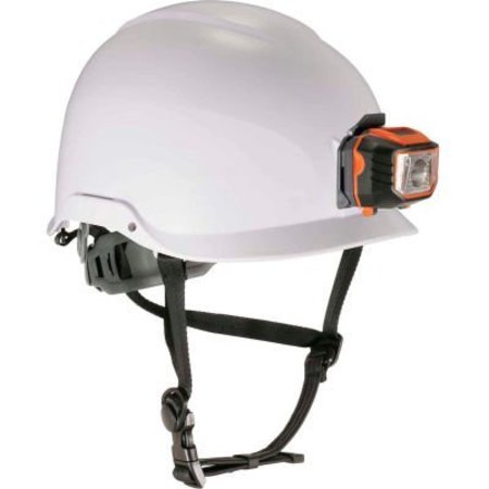 ERGODYNE Skullerz 8974 Safety Helmet with LED Light, Class E, White 60201
